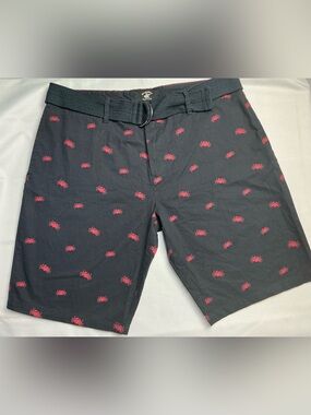 Beverly Hills Polo Club Navy Shorts with Red Crab Print